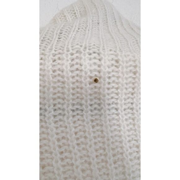 Cuyana Alpaca Wool Turtleneck Sweater Ecru Large - Picture 6 of 9